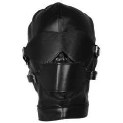 Ouch! Xtreme Cagoule avec Masque et Bâillon Blind Mask Gag Noire